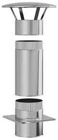 Kémény Kiterjesztés Ezüst 35 x 35 x 65 cm Rozsdamentes acél