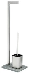WENKO 20604100 - WC-kefe GRANIT 23x73,5 cm rozsdamentes acél/szatén/szürke