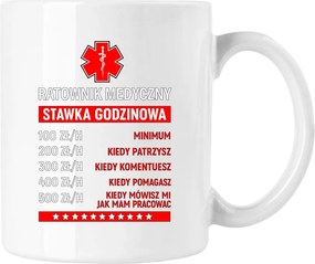 Bögre Mentőorvos vicc Fehér 330ml