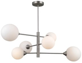 ITALUX PND-55342-6-SN - EVORA 6xG9/5W/230V mennyezeti lámpa, nikkel