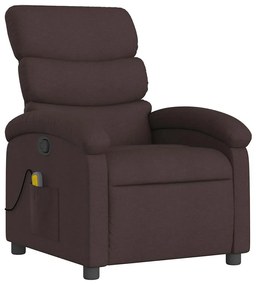 sötétbarna szövet dönthető masszázsfotel