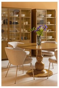 Mustársárga fém tálalószekrény 140x200x44 cm Exhibit – WOOOD