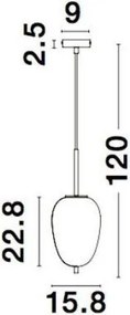 Függeszték Fehér LATO NOVA LUCE 9624076