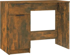 vidaXL füstös tölgyszínű szerelt fa íróasztal 100 x 50 x 75 cm