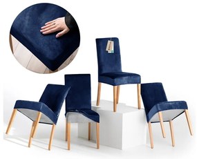 Kék gumis szék huzat szett 4 db-os 48 cm Sento – Restilo