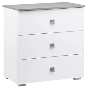 Szekrény PABIS 87x83 cm fehér/szürke