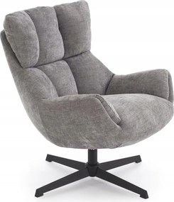 Orinoko szürke kárpitozott relaxációs forgószék nappaliba