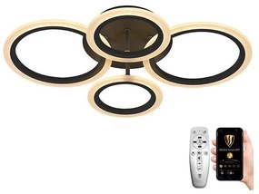 Brilagi - LED Dimmelhető felületre szerelhető csillár ORBITS LED/50W/230V 3000-6500K antracit + távirányító