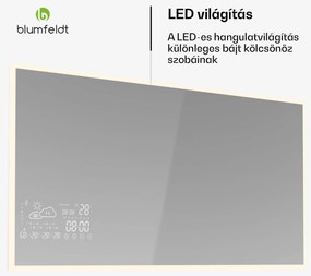 Blumfeldt Infravörös fűtőtest, Smart Mirror, Infravörös sugárzás, 600 W, IP44