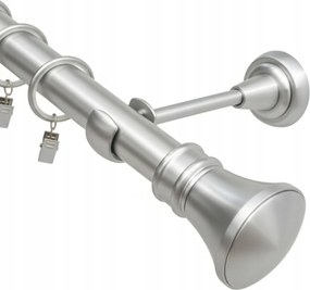 Függönykarnis Fém 25 mm ezüst függönykarnis Szatén Monaco 280 cm