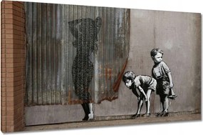 Vászonkép 120x70 Banksy Fiúk Zuhany