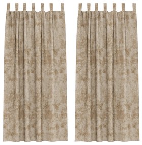bársony függöny 2 db hurokkal Champagne 225x140 cm