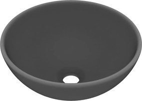 vidaXL kerek matt sötétszürke kerámia luxus mosdókagyló 32,5 x 14 cm