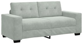 világosszürke bársony loveseat kanapé 140 cm