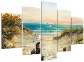 Kép - homokos tengerpart (150x105 cm)