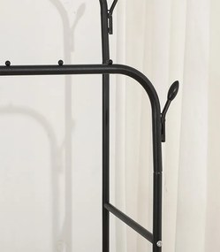 Görgős ruhaállvány cipőtartóval 118 x 36 x 162 cm