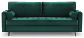 Santo olajzöld bársonykanapé, 219 cm - Milo Casa