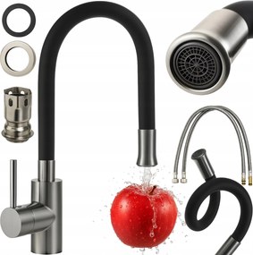 Konyhai csaptelep egykaros flexibilis 360° perlátor Ruhhy