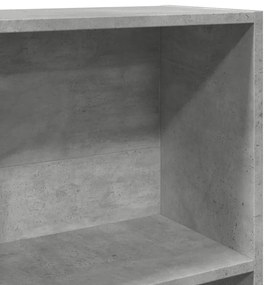 betonszürke szerelt fa könyvespolc 80 x 30 x 114 cm