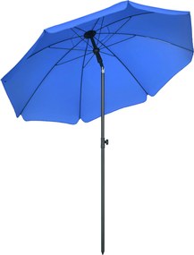 Outsunny Strandernyő Ø180 cm UV 50+ Szélálló Stabil Strandernyő UV Védelemmel Viharálló Ernyő Állítható Kertiegységek Biztonságos Napvédelem Utazáshoz