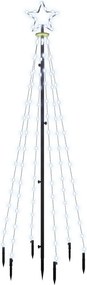 vidaXL hideg fehér fényű karácsonyfa tüskével 108 LED-del 180 cm