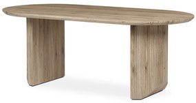 Masă de sufragerie, 200x100x76 cm, blat MDF, decor 3D stejar san remo