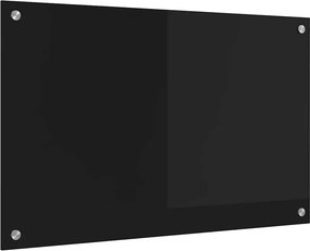 vidaXL Konyhai splashback Fekete 80 x 50 cm edzett üveg