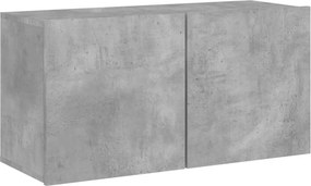 vidaXL betonszürke falra szerelhető TV-szekrény 80 x 30 x 41 cm