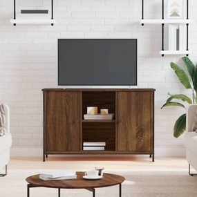 Barna tölgyszínű szerelt fa TV-szekrény 100x35x65 cm