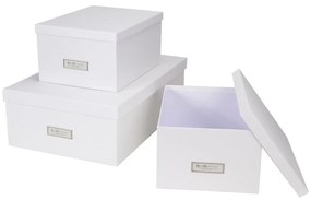 Inge 3 db-os fehér tárolódoboz szett - Bigso Box of Sweden