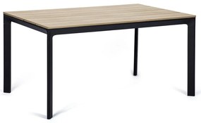 Joanna fekete 4 személyes kerti étkezőszett székekkel és Thor asztallal, 147 x 90 cm - Bonami Selection