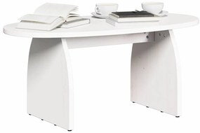 Dohányzóasztal Fehér 80 x 40 x 35 cm Tömör fenyőfa