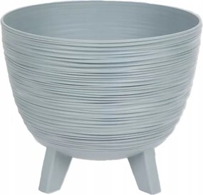 Virágcserép Lábakon, Kettős Aljzattal, Házba, Kertbe, Szürke, 23X19