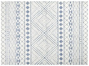 Fehér és kék szőnyeg 300 x 400 cm MARGAND Beliani