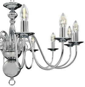 ezüstszínű csillár 12 db E14 izzófoglalattal