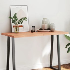 világosbarna asztallap 120x60x(2-4)cm kezelt tömör élőszegélyes