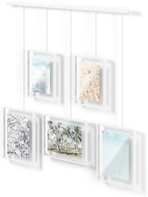 Fehér fém fali képkeret szett 5 db-os 66x69 cm Exhibit – Umbra