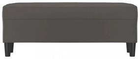 vidaXL szürke műbőr pad 100 x 35 x 41 cm