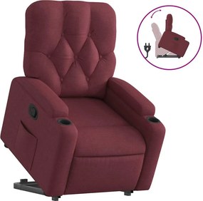 vidaXL bordó szövet felállást segítő dönthető fotel