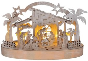 Solight 1v275 - LED karácsonyi dekoráció LED/2xAA/meleg fehér betlehem