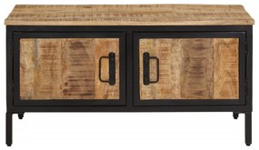 tömör nyers mangófa dohányzóasztal 80 x 50 x 40 cm