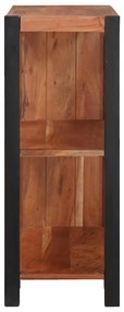 Könyvszekrény Barna, Fekete 80 x 30 x 75 cm Tömör Akácfa