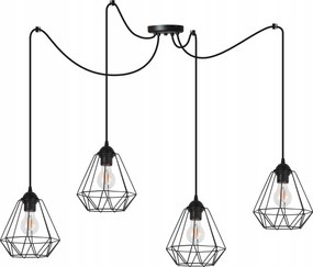 Mennyezeti Lámpa Lógó Fekete Csillár Pók Loft Nappali Hálószoba Szoba