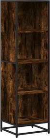vidaXL füstös tölgy színű szerelt fa könyvszekrény 40x35x139 cm