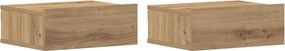 vidaXL 2 db szerelt fa lebegő éjjeliszekrények 40x32x15 cm
