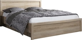 Ágy tárhellyel, 160x200, sonoma tölgy, JESI NEW