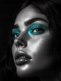 Poszter Portré Nő Művészi Smink Modern 75x100