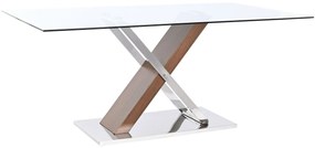 Modern design Étkezőasztal Acél fa 180 x 100 x 78 cm barna