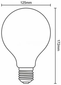 LED Izzó FILAMENT SPIRAL G125 E27/4W/230V 2000K szürke/rózsaszín