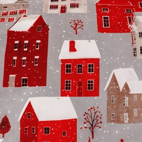 Mikroszálas ágyneműhuzat WINTER COTTAGE szürke Ágyneműhuzat mérete: 2 db 70 x 90 cm | 200 x 220 cm